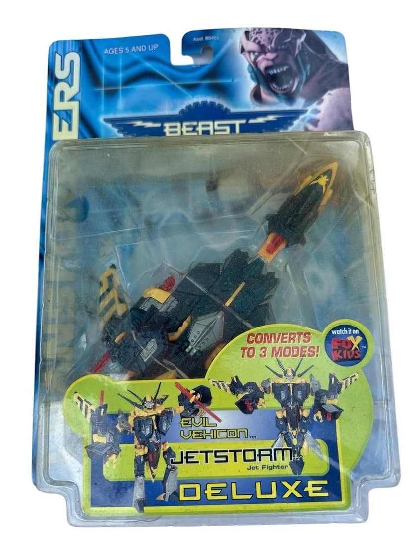 Transformers Beast Machines Evil Vehicon Jetstorm First Edition Collectible Hasbro Toy (1 of 9)