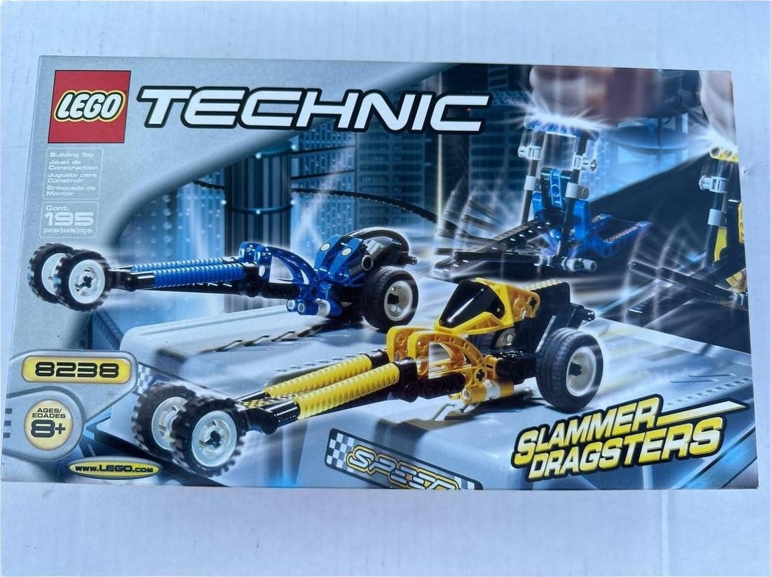 Lego Technic 8238 Slammer Dragsters Exclusive Vintage New Mint Condition (1 of 9)