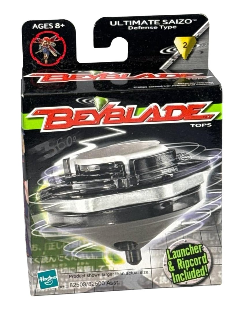 Beyblade Hasbro Ultimate Saizo Defense Type Tops With Launcher And Ripcord Collector: Beyblade Hasbro Ultimate Saizo Defense Type Tops With Launcher And Ripcord offer an exciting opportunity to own a classic spinning top from the renowned Beyblade series. This officially licensed Hasbr
