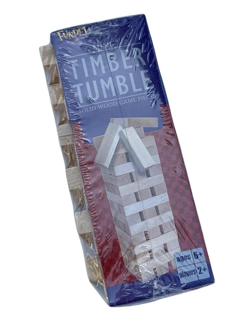 Mini Timber Tumble Fundex Solid Wood Stacking Game Ages 6 Plus (1 of 5)