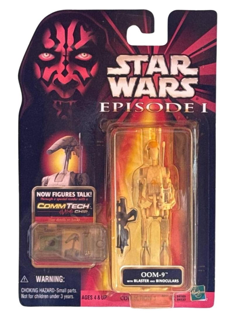 Star Wars Episode I OOM9 Blaster And Binoculars Action Figure Hasbro 1998: Star Wars Episode I OOM9 Blaster And Binoculars Action Figure Hasbro 1998 is a highly coveted collectible that brings back the excitement of the prequel era Featuring its original sealed packaging and