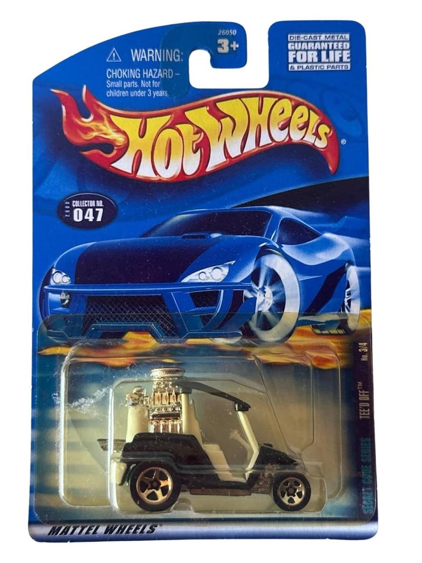 Hot Wheels Teed Off Collector No 047 Golf Cart Toy Car US 3in: Hot Wheels Teed Off Collector No 047 from the Score-Dog Series is a cherished miniature that stands out for its imaginative golf cart design and chrome engine details. Manufactured by Mattel and featu