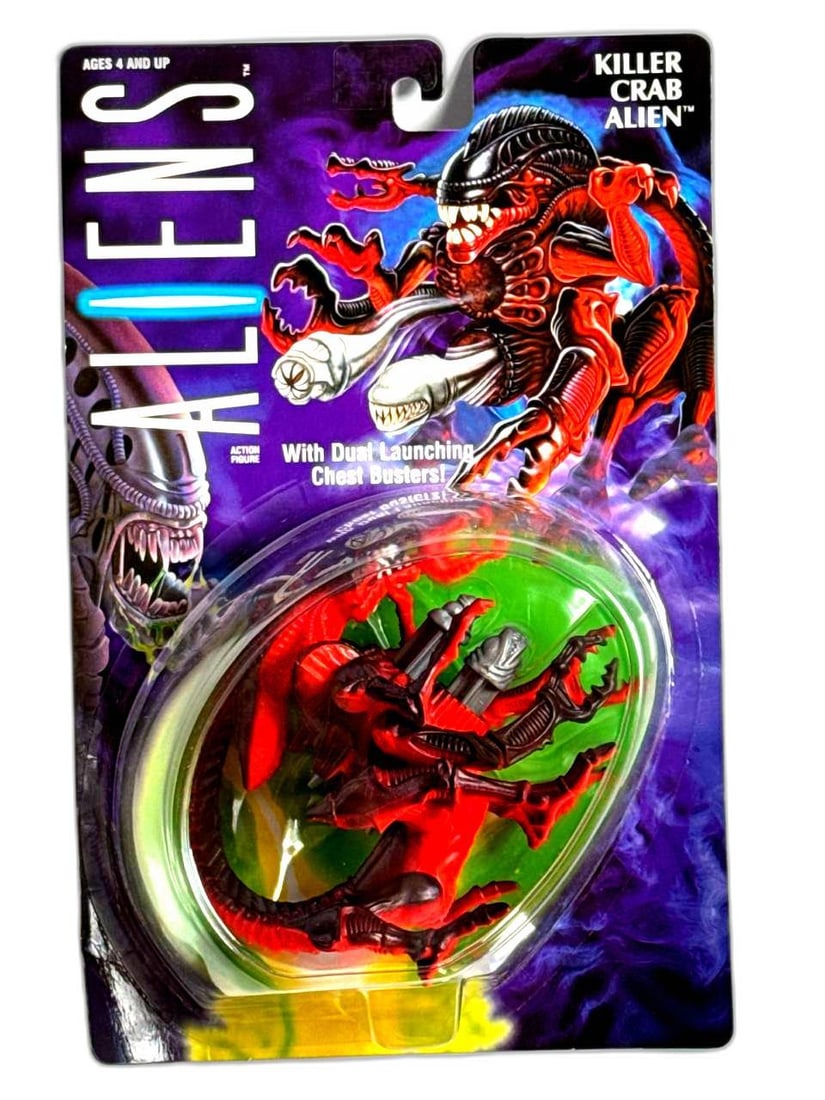 Aliens 1992 Kenner Bull Alien Vintage Xenomorph Red Action Figure 7 Inch Sealed (1 of 6)