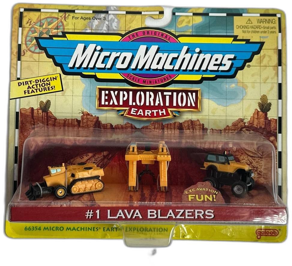 Unopened 1995 Micro Machines Earth Exploration Number One Lava Blazers Toys (1 of 4)