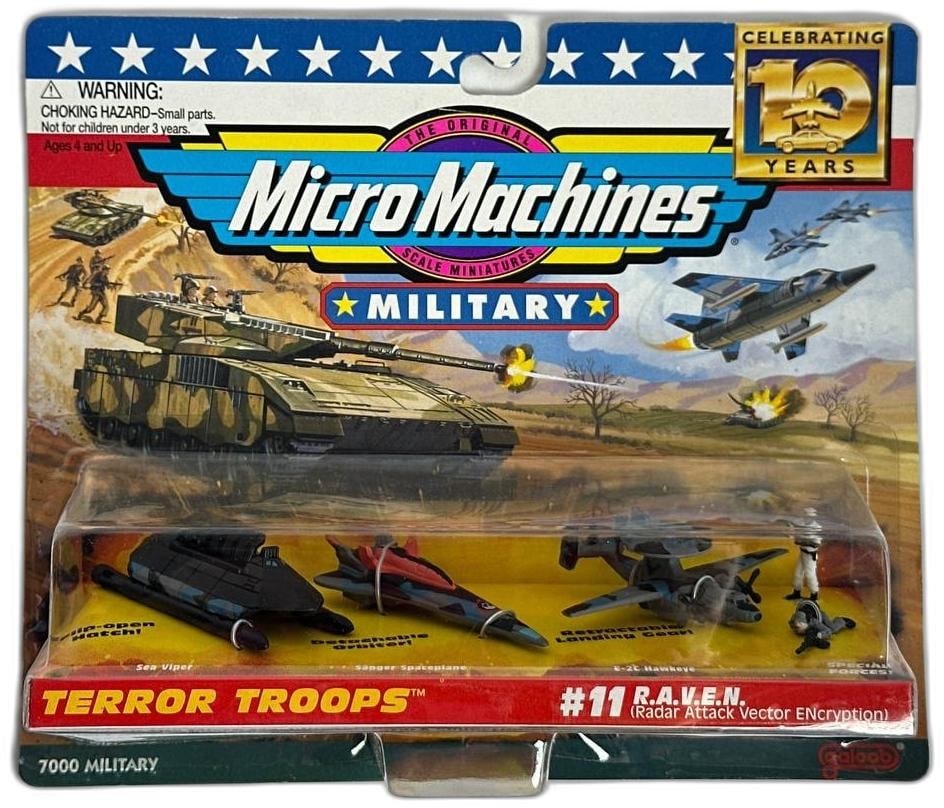 Unopened 1995 Micro Machines Military Terror Troops Raven Radar Attack Vector Encryption (1 of 4)