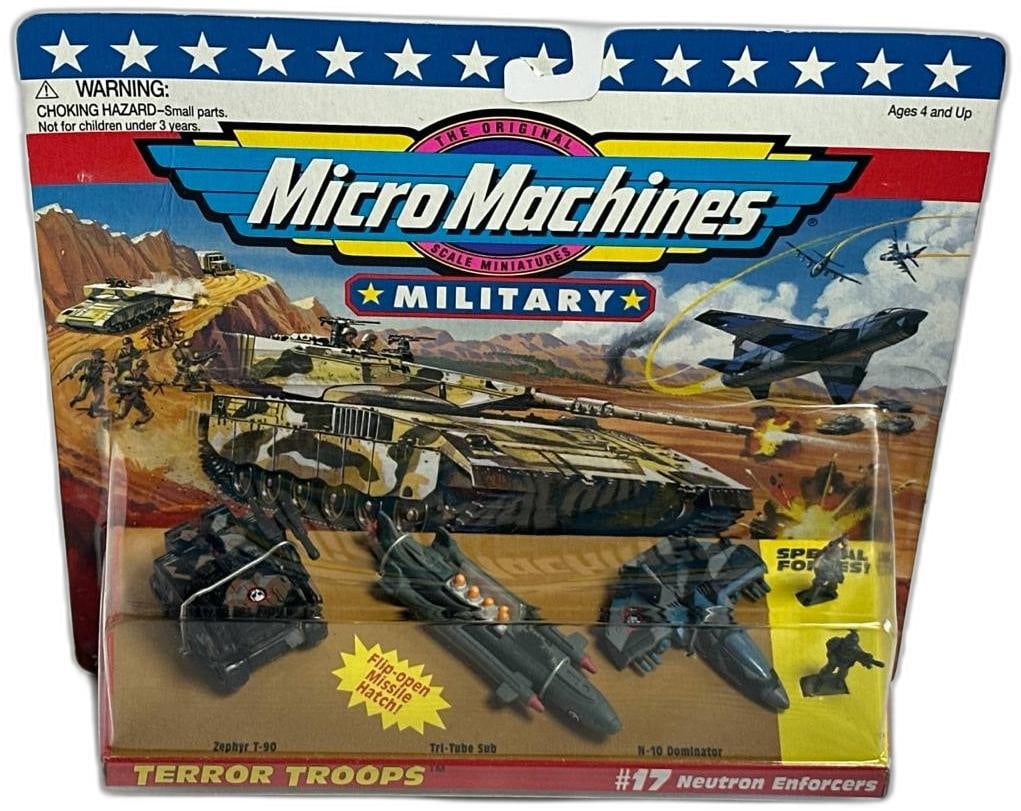 Unopened Galoob Micro Machines Military Terror Troops 17 Neutron Enforcers Set (1 of 4)