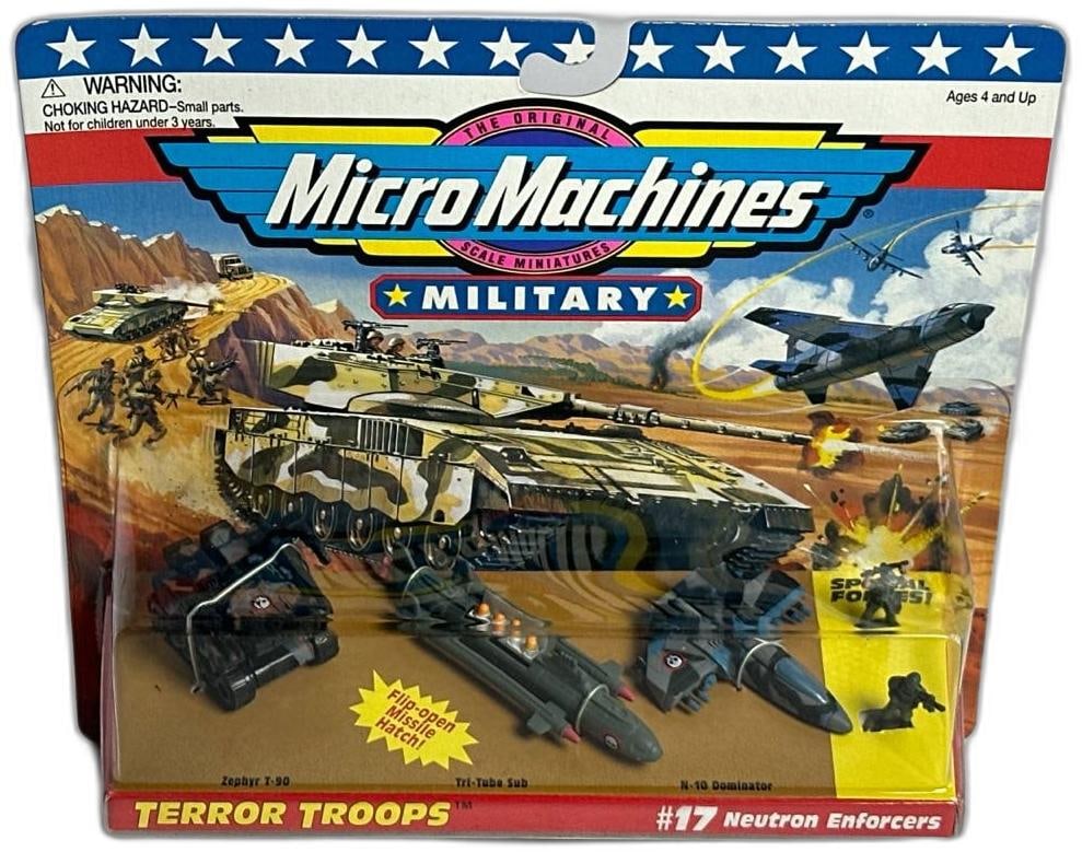 Vintage Micro Machines Military Terror Troops 17 Neutron Enforcers Unopened Mint Condition (1 of 4)