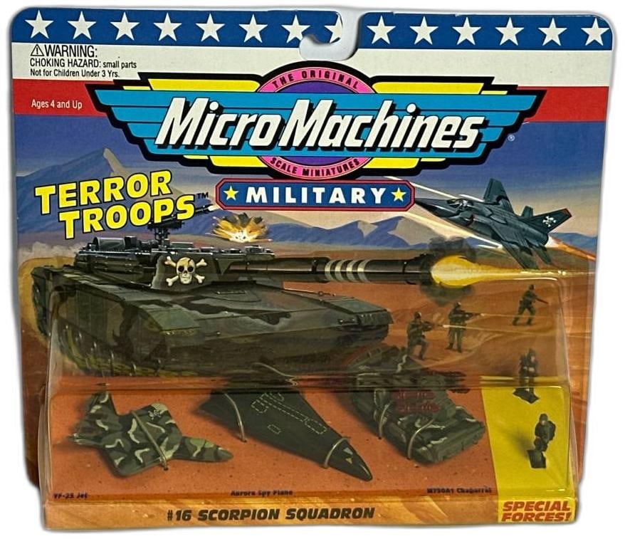 Micro Machines Terror Troops 16 Scorpion Squadron Military Vehicles Unopened (1 of 4)