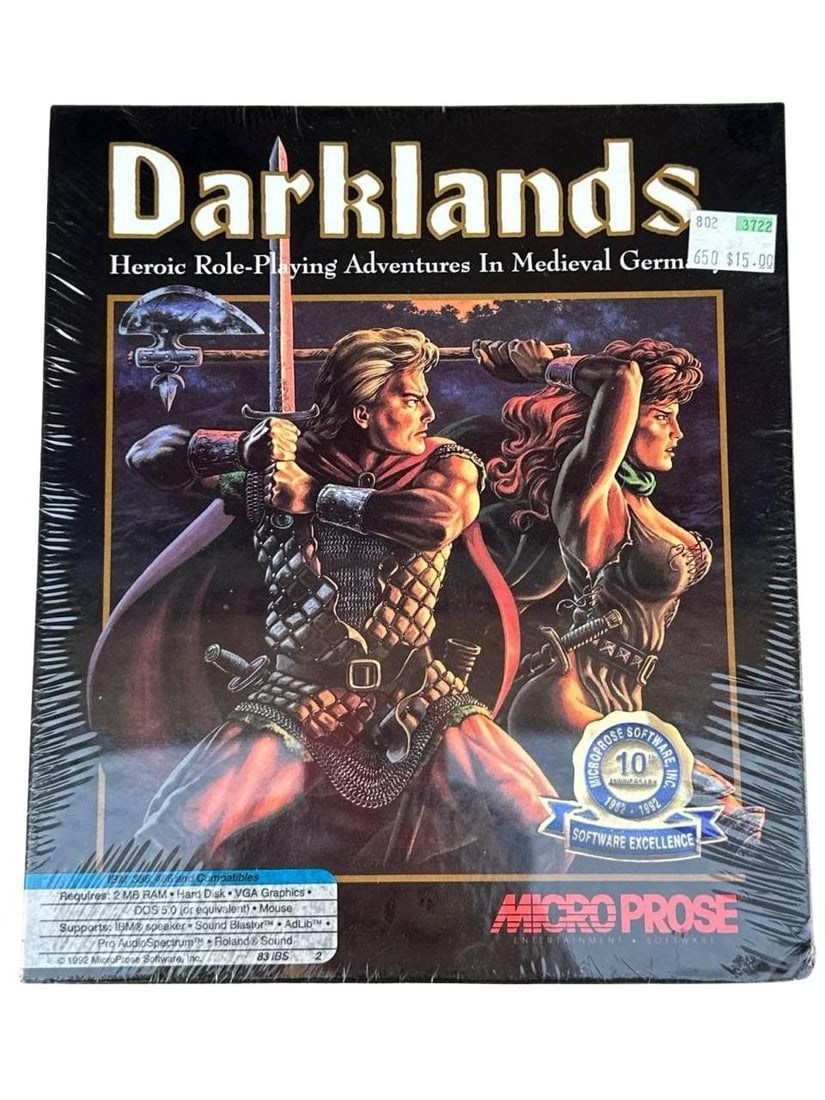 Darklands Microprose Sealed Vintage 5 1 4 Diskette Game Mint Msdos IBM 1992 (1 of 5)