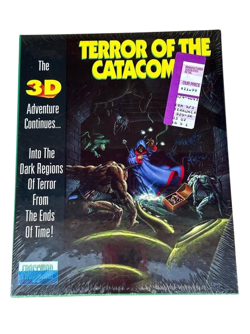 Terror Of The Catacombs Sealed Vintage IBM PC DOS Diskette 3D Adventure Game Mint (1 of 9)