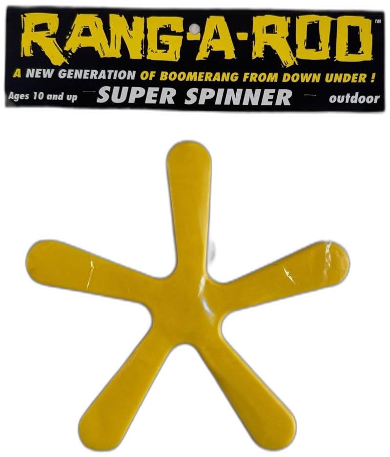Rang A Roo Unopened Yellow Super Spinner Outdoor Boomerang Toy: Rang A Roo Unopened Yellow Super Spinner Outdoor Boomerang Toy is the next step in modern throw-and-return fun, combining a unique star design with easy-to-follow instructions for ages 10 and up. Its