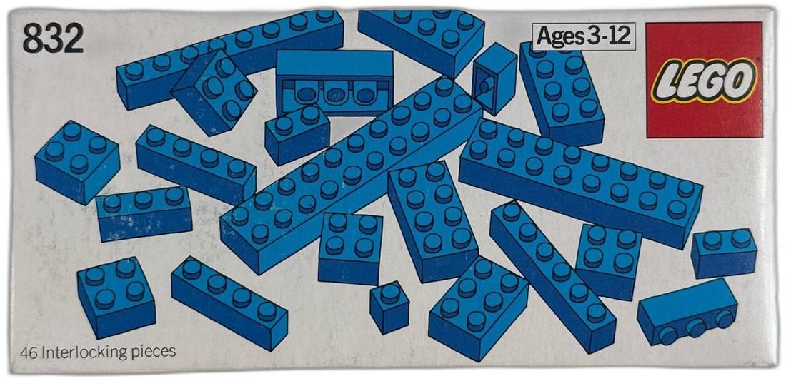 Rare Unopened Lego 832 Blue Bricks Vintage 1980 Ages 3 12 Building Set 46 Pieces (1 of 5)