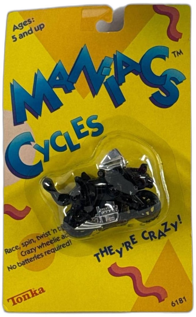 Tonka 6181 1998 Maniacs Cycles Motorcycle Race Twist Spin Toy Unopened (1 of 5)