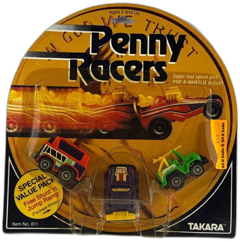 Penny Racers Special Value Pack Vintage Diecast Toy Car Set Takara 1982 Unopened: Penny Racers Special Value Pack Vintage 1982 Diecast Toy Car Set by Takara is a classic unopened collectible that offers a glimpse into the playful spirit of early 1980s toys. Each compact car feature