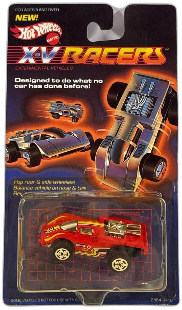 Hot Wheels X V Racers Rare 1985 Red Experimental Car Made In Hong Kong Unopened 6 In 3 Oz (1 of 4)