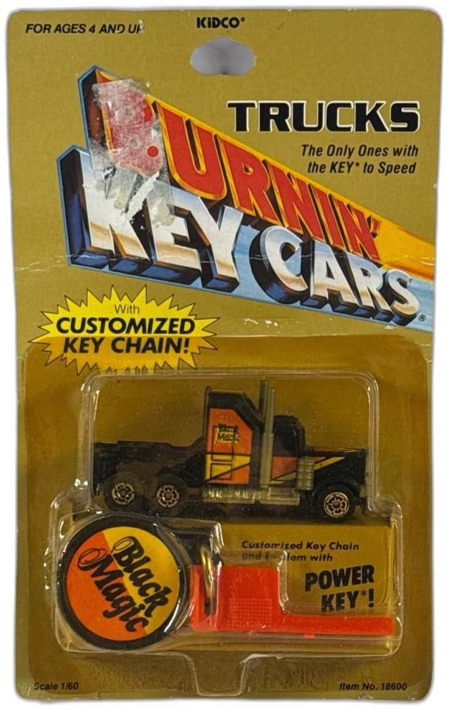Kidco Burnin Key Cars 1982 Black Magic Truck With Key And Customized Key Chain Unopened (1 of 3)