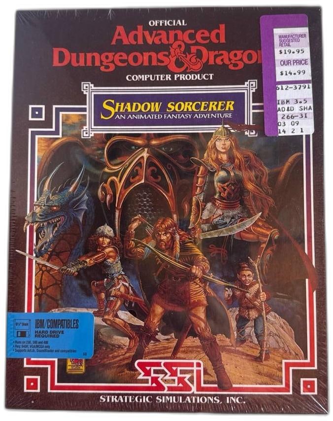 Official Advanced Dungeons And Dragons Shadow Sorcerer IBM PC DOS Sealed Collectors Edition (1 of 6)