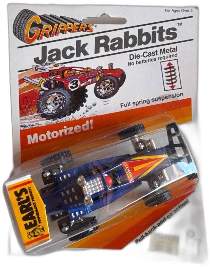1986 Grippers Jack Rabbits Die Cast Car Pull Back Motorized Toy By Earls Intex (1 of 6)