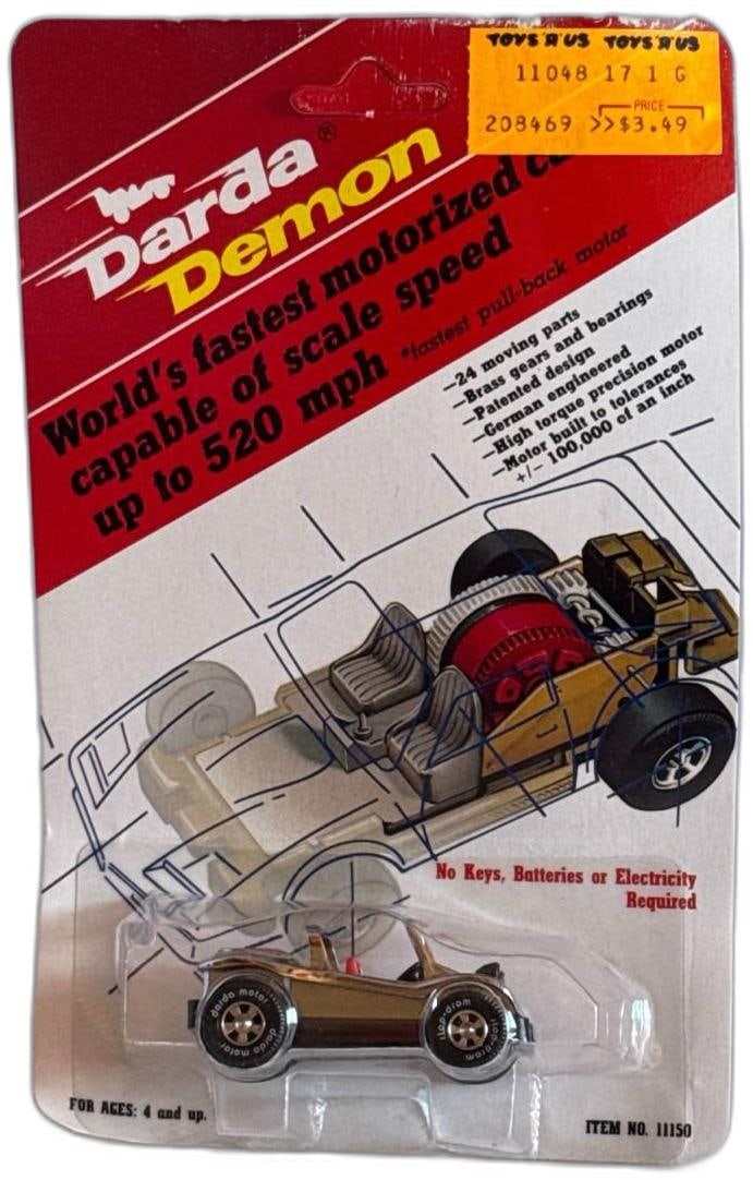 Darda Demon Worlds Fastest Pull Back Toy Car Model 11150 1986 Rare (1 of 6)