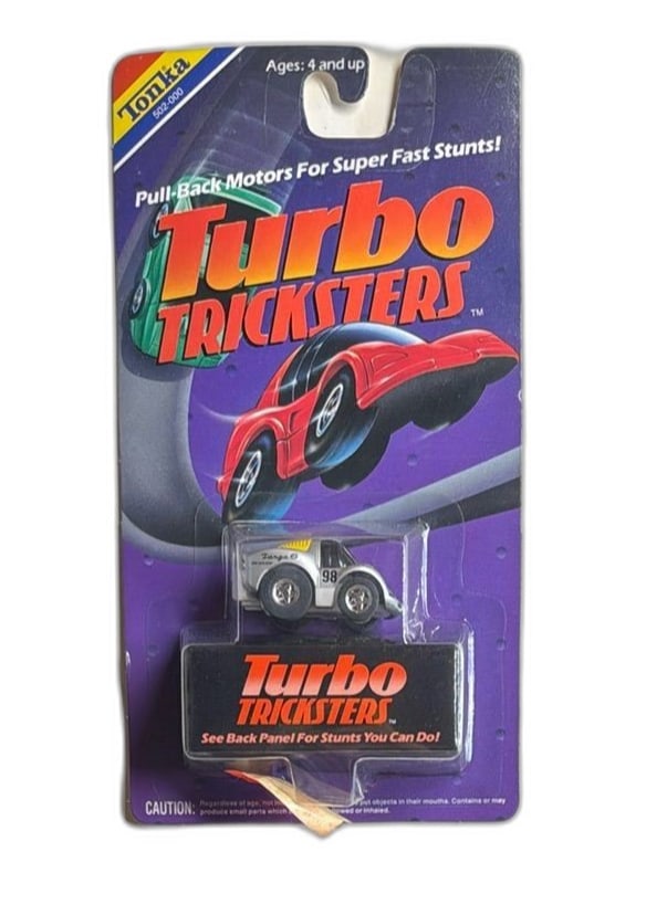 Tonka Turbo Tricksters Pull-Back Toy Car New in Package: Tonka Turbo Tricksters Pull-Back Toy Car, perfect for collectors and enthusiasts. Featuring durable construction with a pull-back motor for super-fast stunts. Comes in original packaging with vibrant 