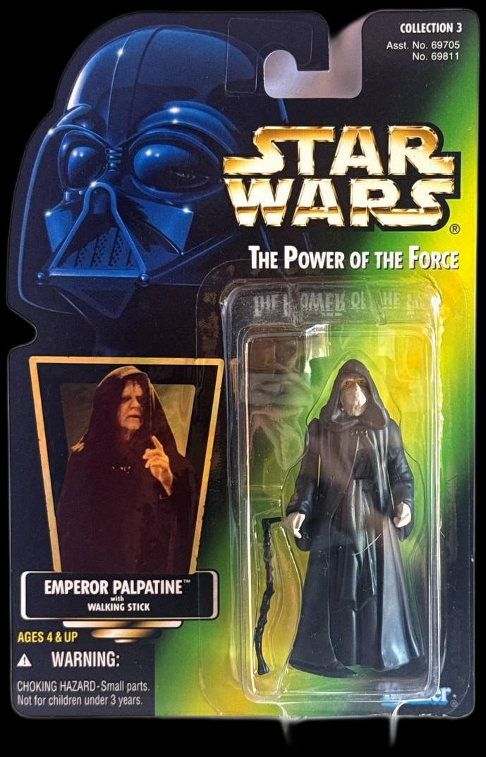 Star Wars Emperor Palpatine Figure Power Of The Force Kenner Unopened 1996: Star Wars Emperor Palpatine The Power of the Force Kenner action figure is a collectible treasure for devoted fans of the galaxy far, far away. Unopened since 1996, it showcases the Emperor in his ico