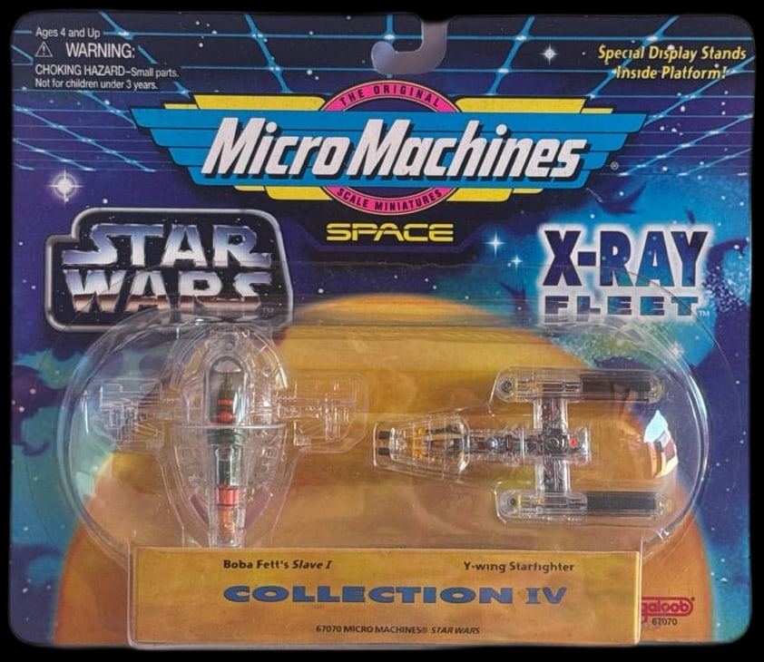 Star Wars Micro Machines X Ray Fleet Boba Fett Slave I Y Wing Starfighter Unopened 1995 (1 of 6)
