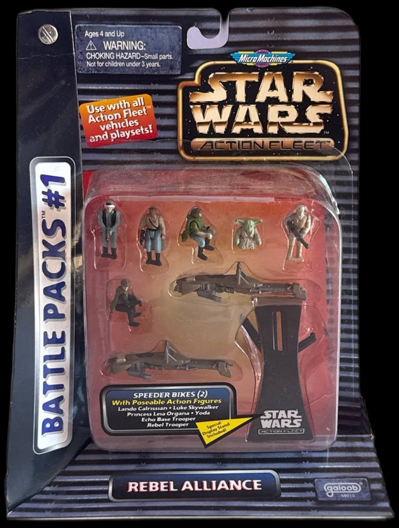 Star Wars Action Fleet Rebel Alliance Battle Packs Number One Unopened 1996 Figures (1 of 6)