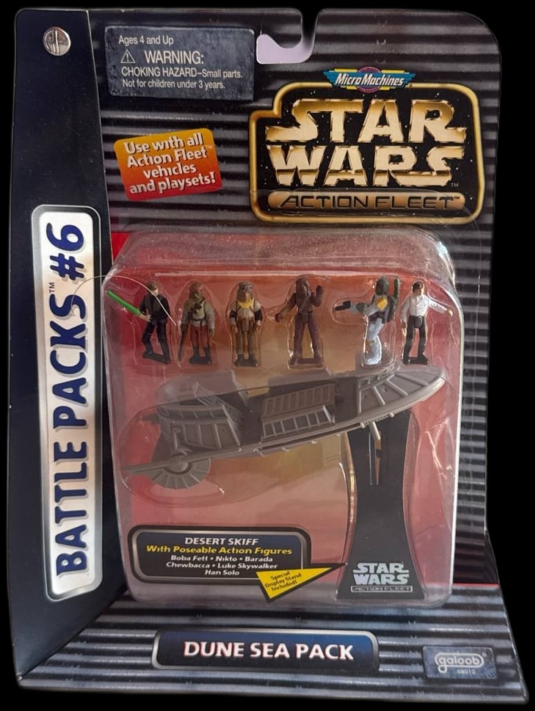 Star Wars Action Fleet Battle Packs 6 Dune Sea Pack Desert Skiff Unopened 1996 (1 of 5)