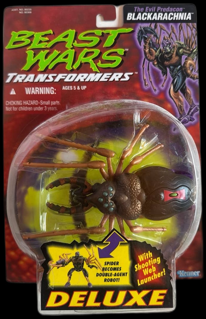 Beast Wars Transformers The Evil Predacon Blackarachnia Deluxe Spider Figure Unopened 1996 (1 of 5)