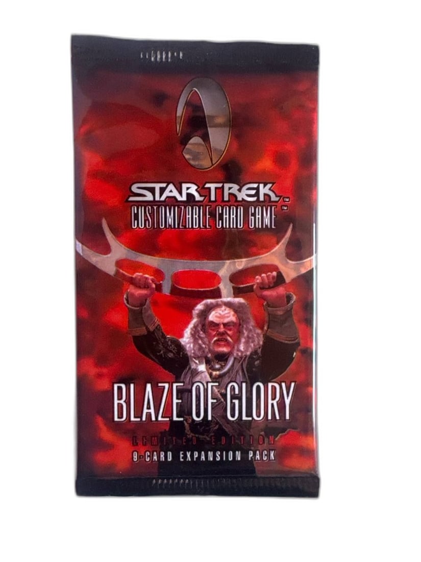 Star Trek Blaze Of Glory CCG Expansion Pack Limited Edition 9 Card Booster (1 of 4)