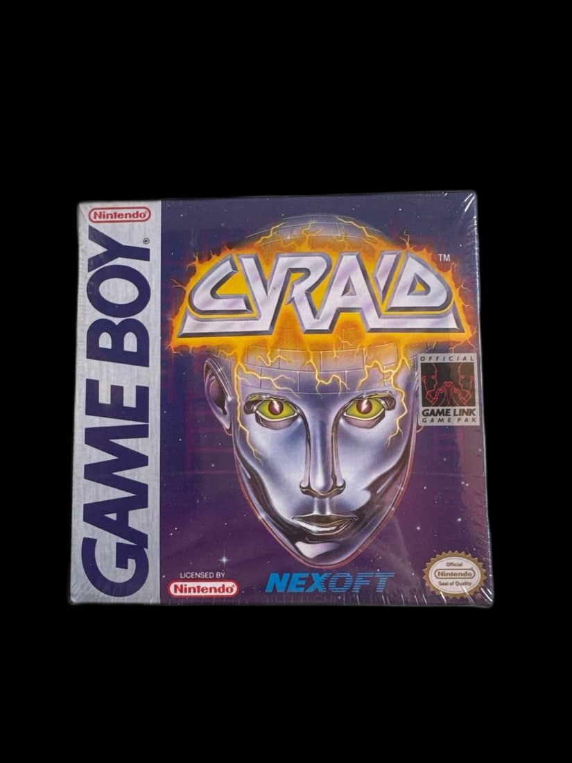 Nintendo Game Boy Cyraid Mint Sealed 1990 Made In Japan: This original Cyraid cartridge for the Nintendo Game Boy is in extraordinary condition, offering a rare opportunity for collectors to acquire a genuine piece of gaming history. Mint, sealed, 1990, mad