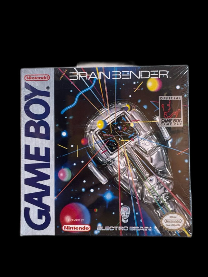 Nintendo Game Boy Brain Bender Puzzle Cartridge Mint Sealed Collectible Classic: This incredibly rare and iconic puzzle adventure for the original Nintendo Game Boy is presented here in mint, sealed, condition. Released in 1991 by Electro Brain and officially licensed by Nintendo,