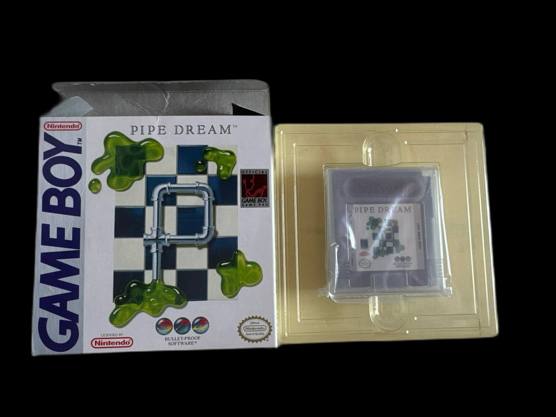 Nintendo Game Boy Pipe Dream Cartridge Open Box 1990 Made In Japan (1 of 3)