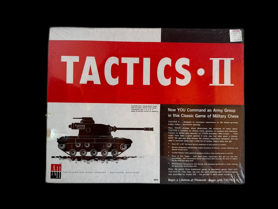 Vintage Avalon Hill Tactics II Classic Military Strategy Board Game (1 of 6)
