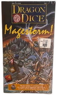 Dragon Dice Magestorm Expansion New Sealed 1995 TSR Collectible: Dragon Dice "Magestorm!" expansion by TSR, released in 1995. This collectible set includes 21 randomly assorted dice designed to enhance your Dragon Dice gameplay. The box art features fantastical cre