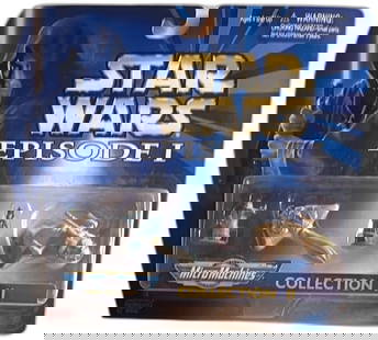 Star Wars Episode I Micro Machines Collection II 1998 New: Star Wars Episode I Micro Machines Collection II from 1998, featuring iconic miniatures from the movie. Includes a set of small, finely detailed figures and vehicles, perfect for collectors and Star W