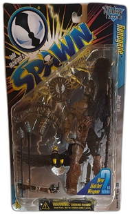 McFarlane Toys Spawn Series 9 Renegade Action Figure 1997 New Sealed Variant: McFarlane Toys Spawn Series 9 Renegade action figure from 1997, new and factory sealed. Features detailed sculpt with accessories, eagle companion, and “New Hatchet Weapon 2nd Edition&rdquo; variant