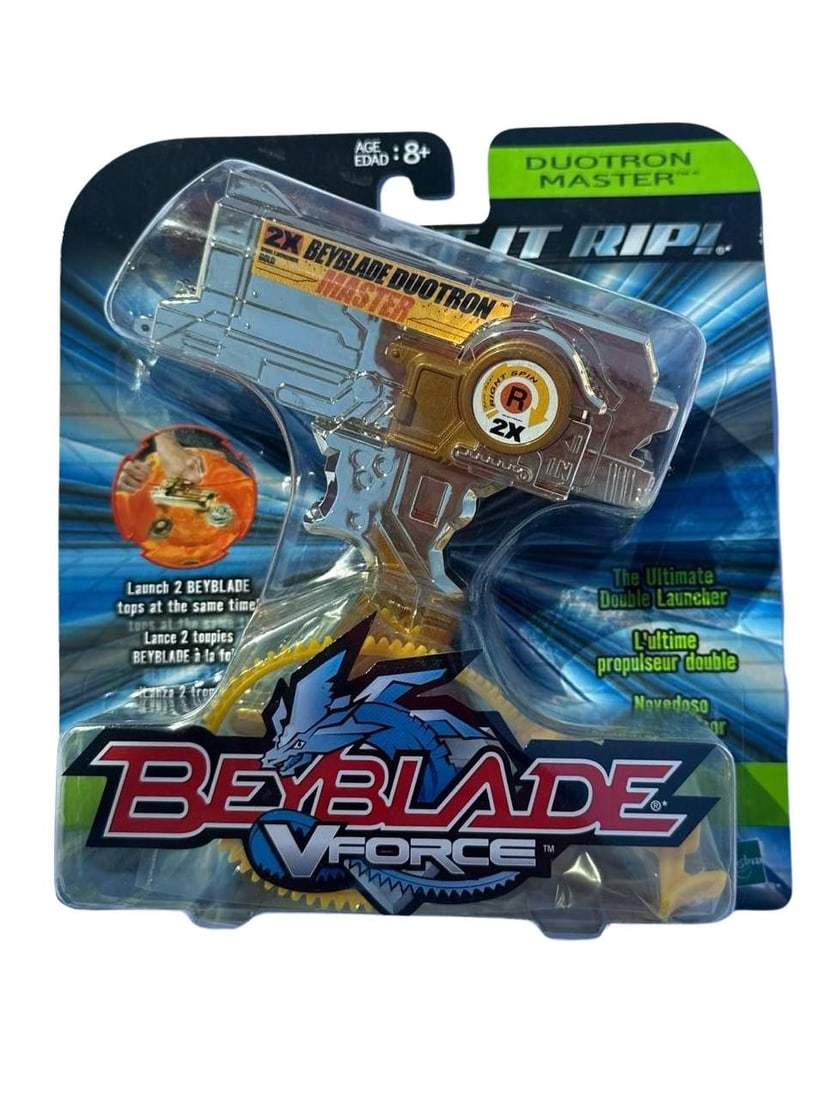 Beyblade VForce Duotron Master Double Launcher Gold Edition Hasbro 2002: Beyblade VForce Duotron Master Double Launcher Gold Edition Hasbro 2002 is a must have collectible for fans and enthusiasts seeking nostalgic performance and innovative design in a single package. Fea