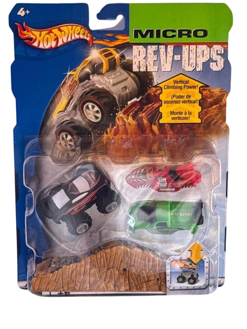 Hot Wheels Micro Rev Ups Mattel Vertical Climbing Power Playset 2002: Hot Wheels Micro Rev Ups Mattel Vertical Climbing Power best collectible 2002 set for toy enthusiasts. This unique release features micro diecast vehicles designed with special rev-up technology, enab