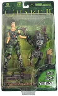 Quake II Jungle Marine Athena ReSaurus Rare Unopened First Collection Epic Action Figure: Quake II Jungle Marine Athena ReSaurus Rare Unopened First Collection Epic Action Figure is a highly sought after piece from the iconic Quake II lineup. This collectible showcases detailed sculpting,