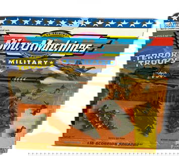 Micro Machines Military Terror Troops 16 Scorpion Squadron Unopened Toys: Micro Machines Military Terror Troops 16 Scorpion Squadron unopened micro machines toys mint condition from Galoob This iconic set contains intricately detailed miniature vehicles and small soldier fi
