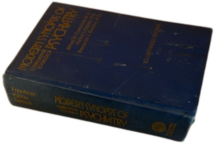 Modern Synopsis Of Comprehensive Textbook Of Psychiatry 1972 Illustrated Edition: Modern Synopsis of Comprehensive Textbook of Psychiatry, 1972 illustrated edition by Freedman, Kaplan, and Sadock. Classic hardcover reference for mental health studies, published by Williams & Wilkin