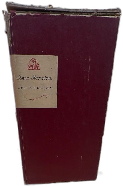 Anna Karenina Leo Tolstoy 1939 Random House 2 Volume Set Thomas Mann Essay: Anna Karenina by Leo Tolstoy 1939 Random House two volume set, English translation by Constance Garnett, with essay by Thomas Mann and illustrations by Philip Reisman. Housed in original maroon slipca