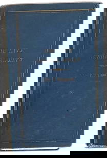 The Late George Apley 1937 First Edition Signed John P Marquand Rare Blue Cloth: Rare first edition of The Late George Apley by John P. Marquand, published in 1937 by Little, Brown, and Company. Features original blue cloth hardcover with gilt lettering and border, visible wear to
