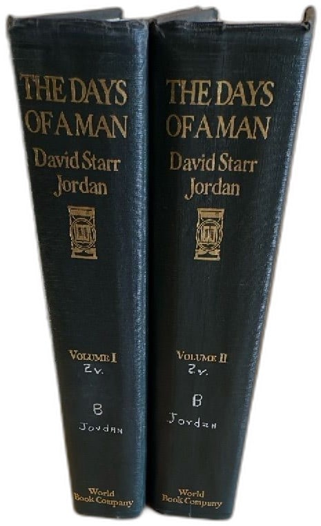 The Days Of A Man David Starr Jordan 1922 First Edition 2 Volume Set Hardcover (1 of 18)