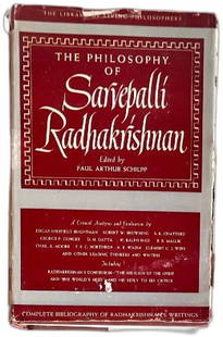 The Philosophy Of Sarvepalli Radhakrishnan First Edition 1952 Library Of Living: Rare first edition 1952 The Philosophy of Sarvepalli Radhakrishnan edited by Paul Arthur Schilpp, part of The Library of Living Philosophers, published by Tudor Publishing Company. Hardcover with orig