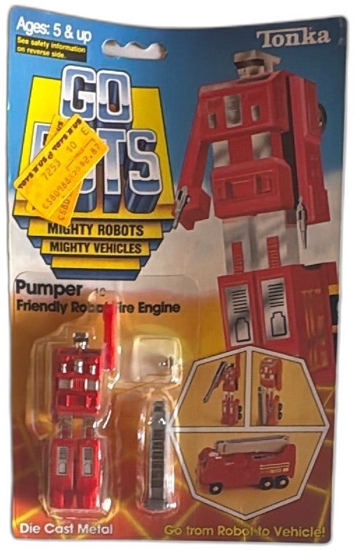 Tonka GoBots Pumper Friendly Robot Fire Engine 1983 Die Cast Metal MOC (1 of 9)