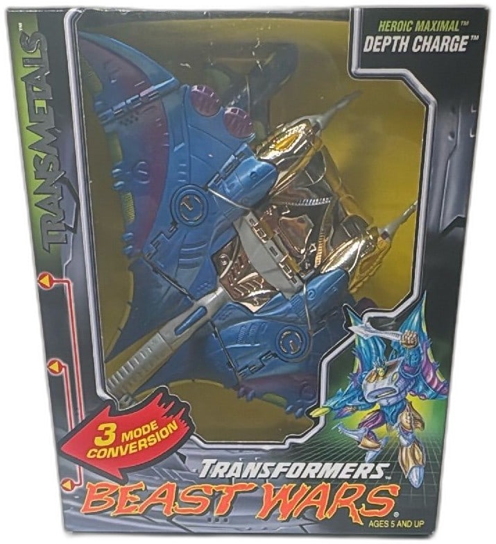 Transformers Beast Wars Transmetals Depth Charge 1998 Kenner Sealed Box (1 of 14)
