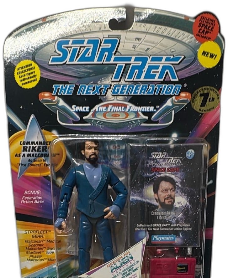 Star Trek TNG Commander Riker Malcorian Playmates 1994 Figure MOC 7th Season (1 of 9)