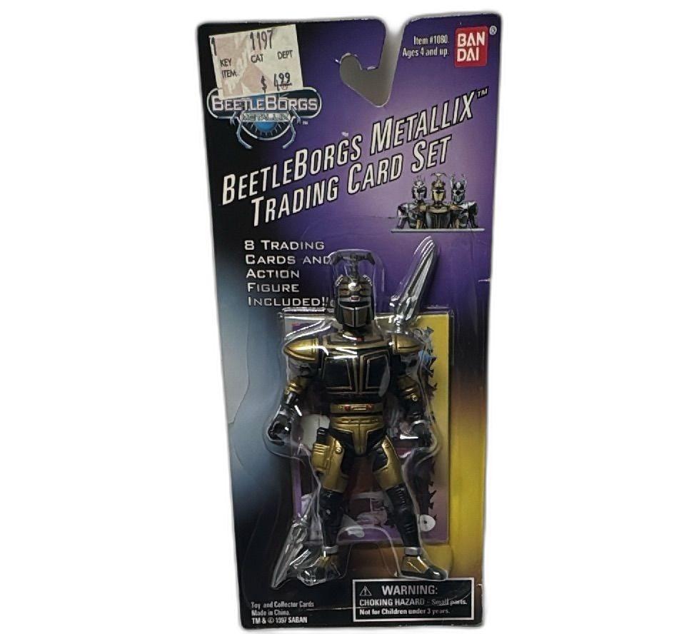 1997 Bandai BeetleBorgs Metallix Trading Card Set Chromium Gold Action Figure Ne (1 of 7)